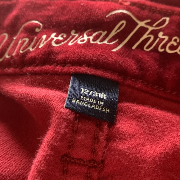 Women’s red, velvet-style dress pants size 12 - Picture 5 of 5